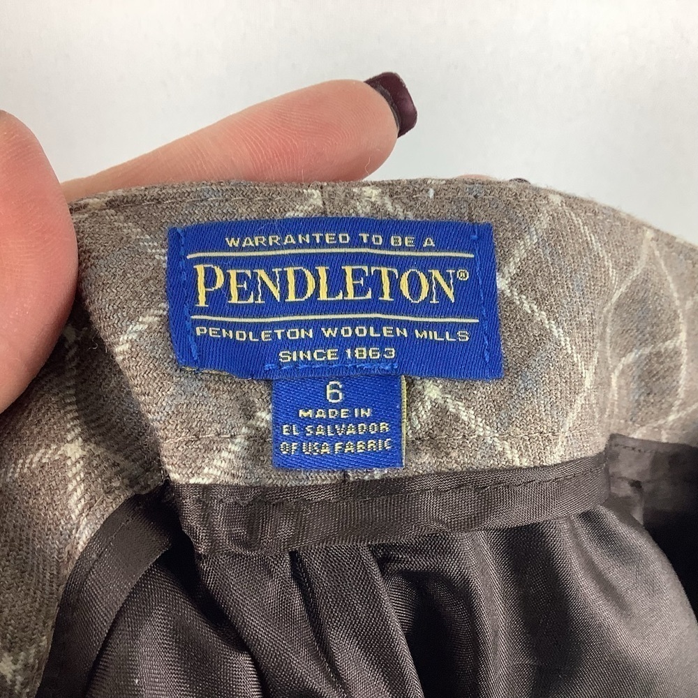 Pendleton Wool Tan Windowpane Trouser Pants - image 3